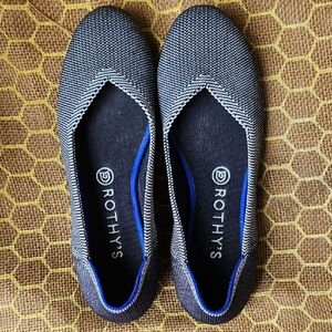 Rothys Chevron Houndstooth Round Toe Ballet Flats